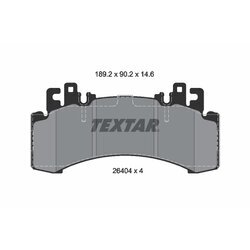 Sada brzdových platničiek kotúčovej brzdy TEXTAR 2640401