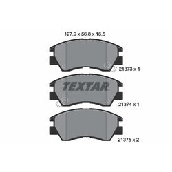 Sada brzdových platničiek kotúčovej brzdy TEXTAR 2137301