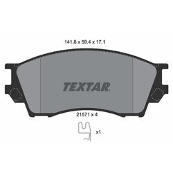 Sada brzdových platničiek kotúčovej brzdy TEXTAR 2157101
