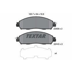 Sada brzdových platničiek kotúčovej brzdy TEXTAR 2243901