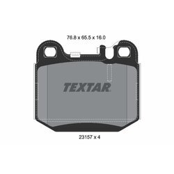 Sada brzdových platničiek kotúčovej brzdy TEXTAR 2315781