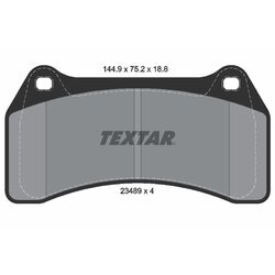 Sada brzdových platničiek kotúčovej brzdy TEXTAR 2348901