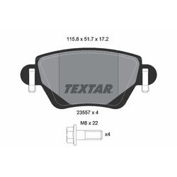 Sada brzdových platničiek kotúčovej brzdy TEXTAR 2355701