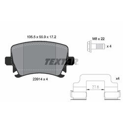 Sada brzdových platničiek kotúčovej brzdy TEXTAR 2391402