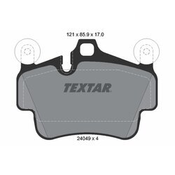 Sada brzdových platničiek kotúčovej brzdy TEXTAR 2404901