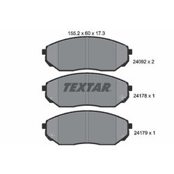 Sada brzdových platničiek kotúčovej brzdy TEXTAR 2409201