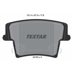 Sada brzdových platničiek kotúčovej brzdy TEXTAR 2416301