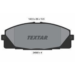 Sada brzdových platničiek kotúčovej brzdy TEXTAR 2468001