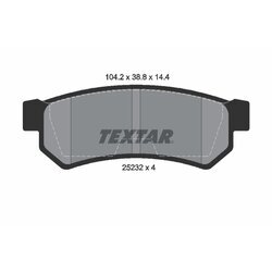 Sada brzdových platničiek kotúčovej brzdy TEXTAR 2523201