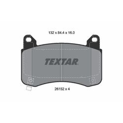 Sada brzdových platničiek kotúčovej brzdy TEXTAR 2615201
