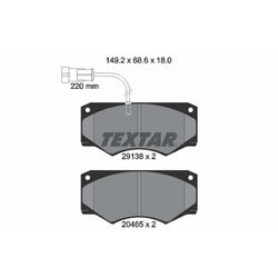 Sada brzdových platničiek kotúčovej brzdy TEXTAR 2913801