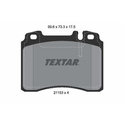 Sada brzdových platničiek kotúčovej brzdy TEXTAR 2115307