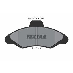 Sada brzdových platničiek kotúčovej brzdy TEXTAR 2117105