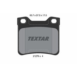 Sada brzdových platničiek kotúčovej brzdy TEXTAR 2127803