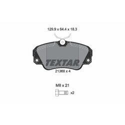 Sada brzdových platničiek kotúčovej brzdy TEXTAR 2136801