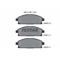 Sada brzdových platničiek kotúčovej brzdy TEXTAR 2342001