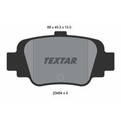 Sada brzdových platničiek kotúčovej brzdy TEXTAR 2345401