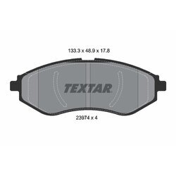 Sada brzdových platničiek kotúčovej brzdy TEXTAR 2397401