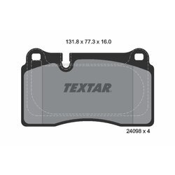 Sada brzdových platničiek kotúčovej brzdy TEXTAR 2409803