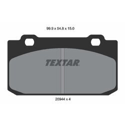 Sada brzdových platničiek kotúčovej brzdy TEXTAR 2094401
