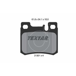 Sada brzdových platničiek kotúčovej brzdy TEXTAR 2130103