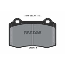 Sada brzdových platničiek kotúčovej brzdy TEXTAR 2138104