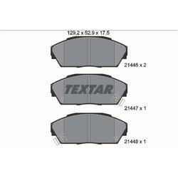 Sada brzdových platničiek kotúčovej brzdy TEXTAR 2144601