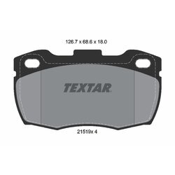 Sada brzdových platničiek kotúčovej brzdy TEXTAR 2151901