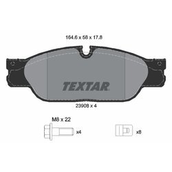 Sada brzdových platničiek kotúčovej brzdy TEXTAR 2390801