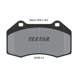 Sada brzdových platničiek kotúčovej brzdy TEXTAR 2416201