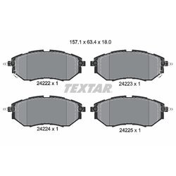 Sada brzdových platničiek kotúčovej brzdy TEXTAR 2422201