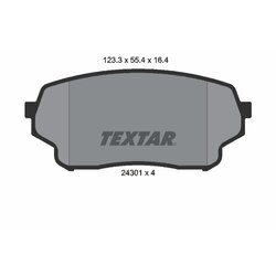 Sada brzdových platničiek kotúčovej brzdy TEXTAR 2430101