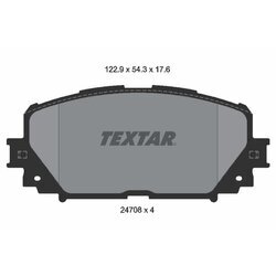 Sada brzdových platničiek kotúčovej brzdy TEXTAR 2470801