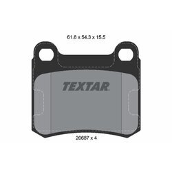 Sada brzdových platničiek kotúčovej brzdy TEXTAR 2068701