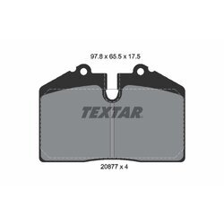 Sada brzdových platničiek kotúčovej brzdy TEXTAR 2087708