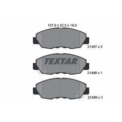 Sada brzdových platničiek kotúčovej brzdy TEXTAR 2149701