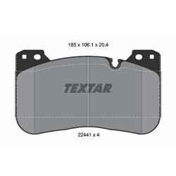 Sada brzdových platničiek kotúčovej brzdy TEXTAR 2244101
