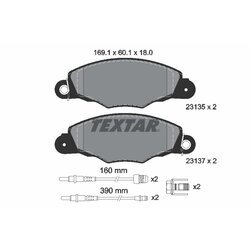 Sada brzdových platničiek kotúčovej brzdy TEXTAR 2313503