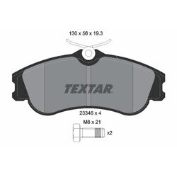 Sada brzdových platničiek kotúčovej brzdy TEXTAR 2334602