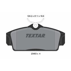 Sada brzdových platničiek kotúčovej brzdy TEXTAR 2346302