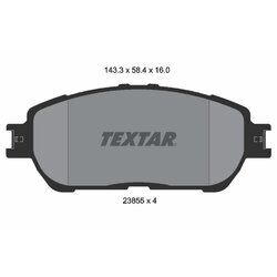 Sada brzdových platničiek kotúčovej brzdy TEXTAR 2385501
