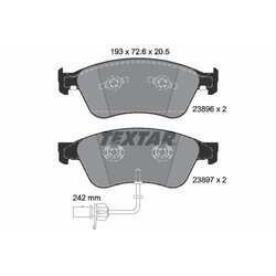 Sada brzdových platničiek kotúčovej brzdy TEXTAR 2389601