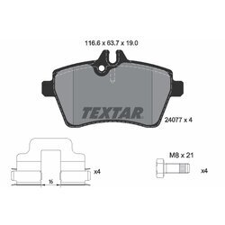 Sada brzdových platničiek kotúčovej brzdy TEXTAR 2407701