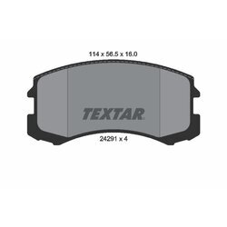 Sada brzdových platničiek kotúčovej brzdy TEXTAR 2429101