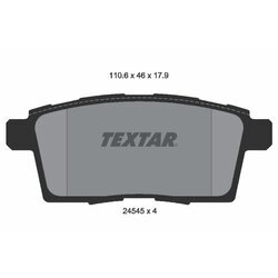 Sada brzdových platničiek kotúčovej brzdy TEXTAR 2454501