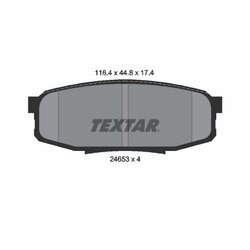 Sada brzdových platničiek kotúčovej brzdy TEXTAR 2465301
