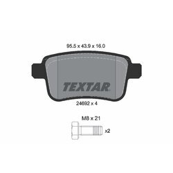 Sada brzdových platničiek kotúčovej brzdy TEXTAR 2469204