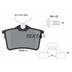 Sada brzdových platničiek kotúčovej brzdy TEXTAR 2476501