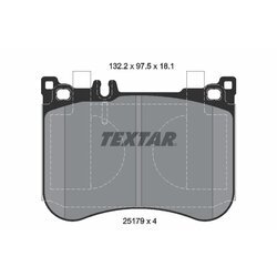 Sada brzdových platničiek kotúčovej brzdy TEXTAR 2517901