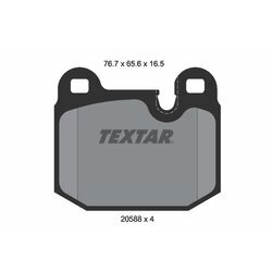 Sada brzdových platničiek kotúčovej brzdy TEXTAR 2058805
